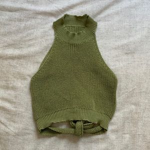 Green Knit Top